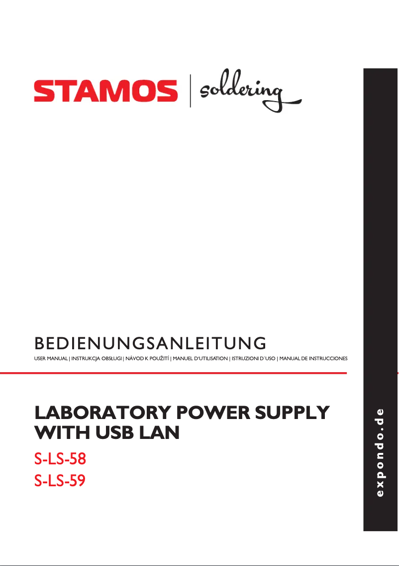 Página 1 del manual Manual de usuario Stamos S-LS-59