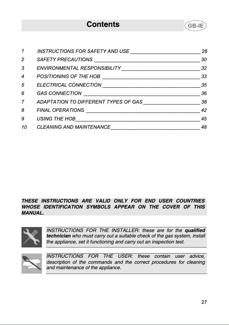 Imagen de la primera página del manual del dispositivo SE64SNE3