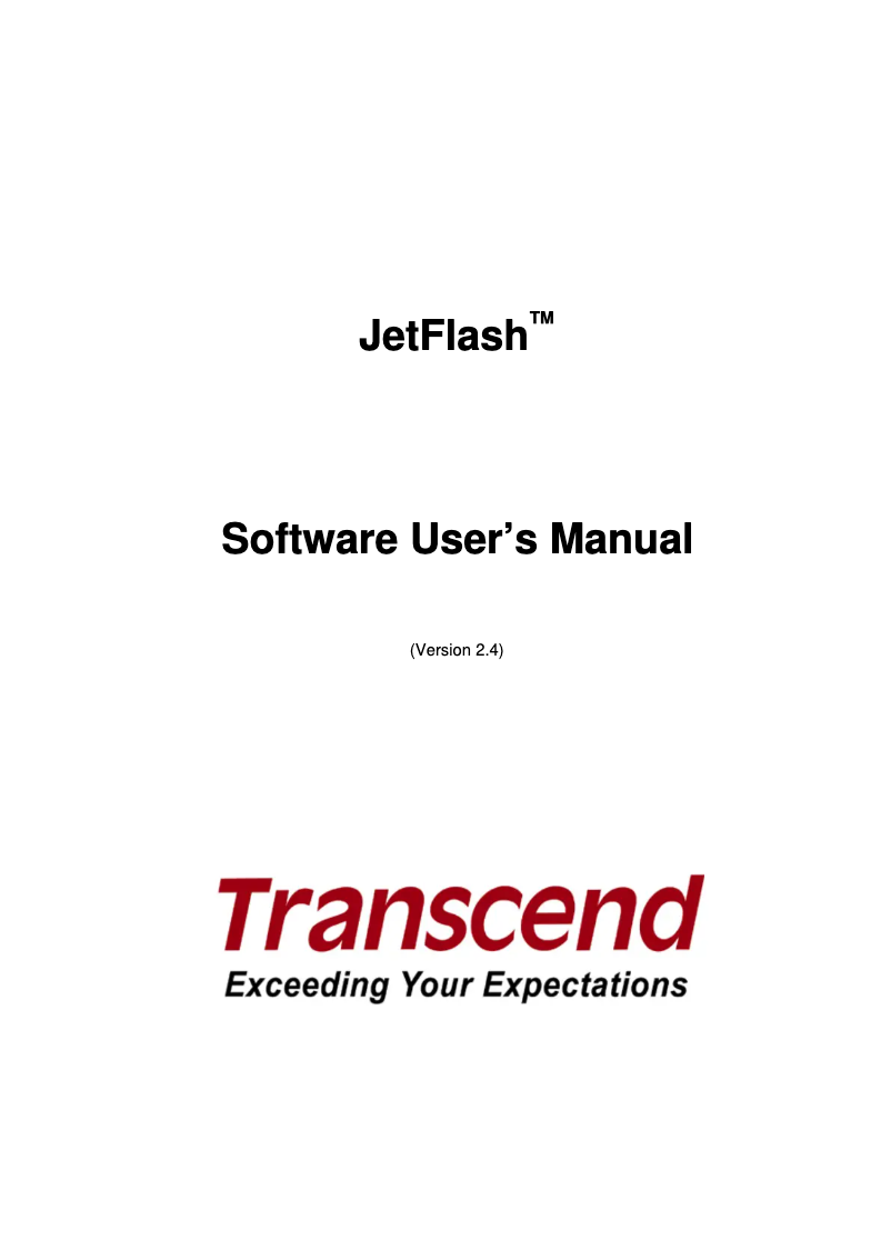 Imagen de la primera página del manual del dispositivo JetFlash V20