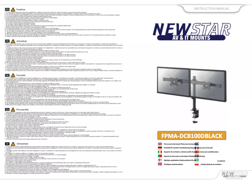 Página 1 del manual Manual de usuario Newstar FPMA-DCB100DBLACK