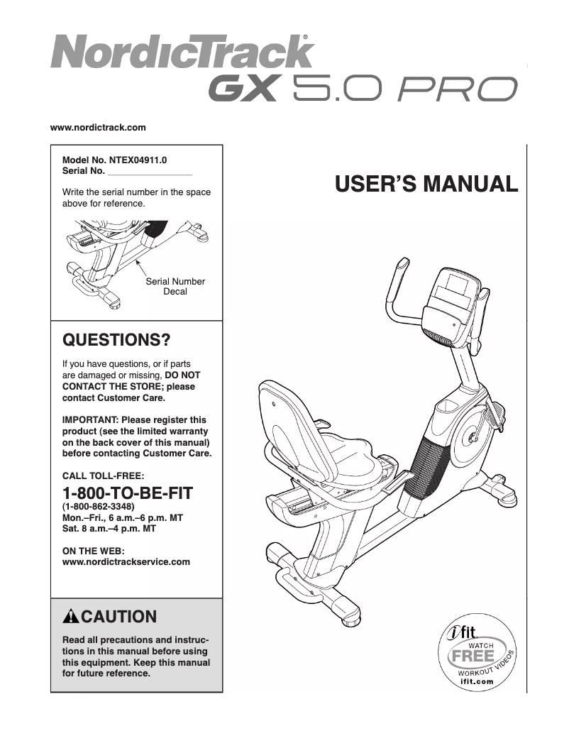 Imagen de la primera página del manual del dispositivo GX 5.0 Pro