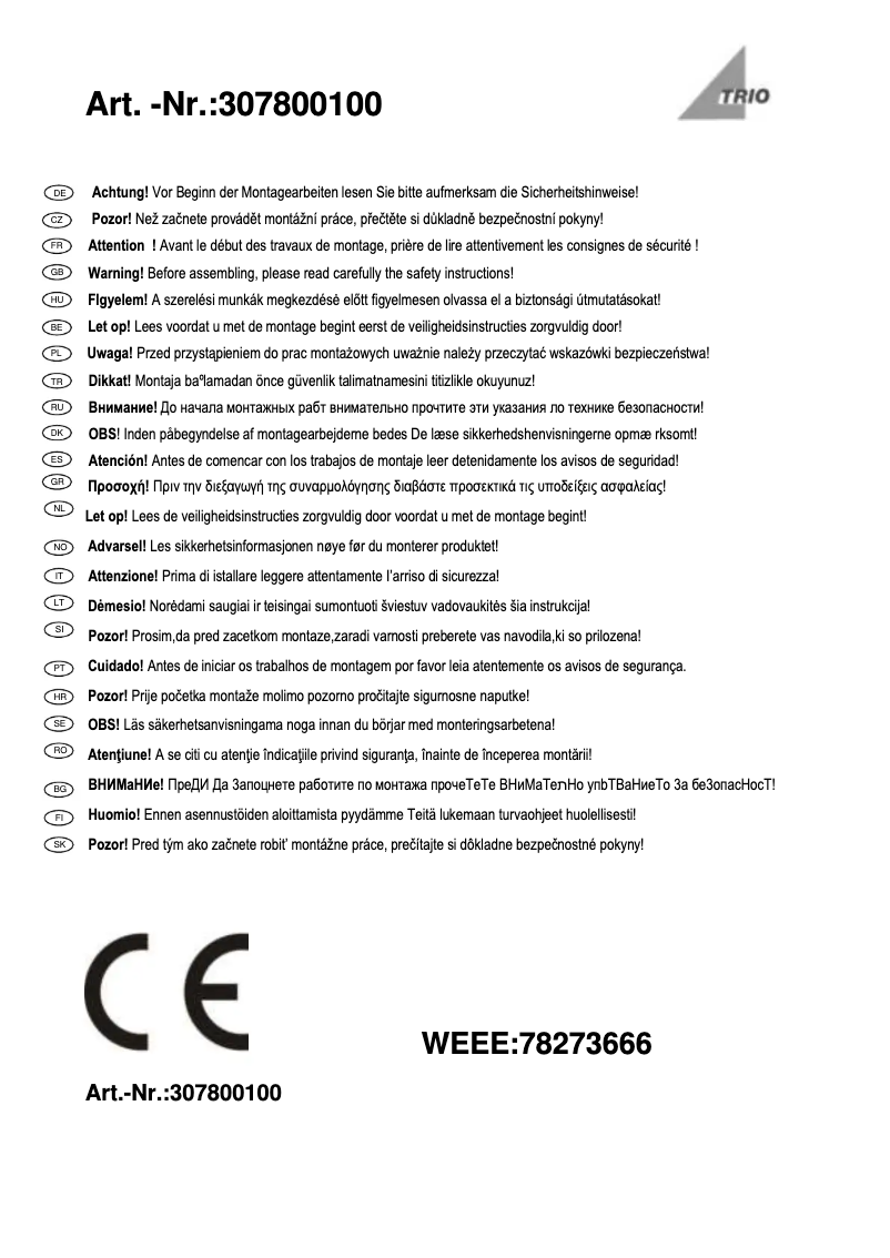 Imagen de la primera página del manual del dispositivo Sweety