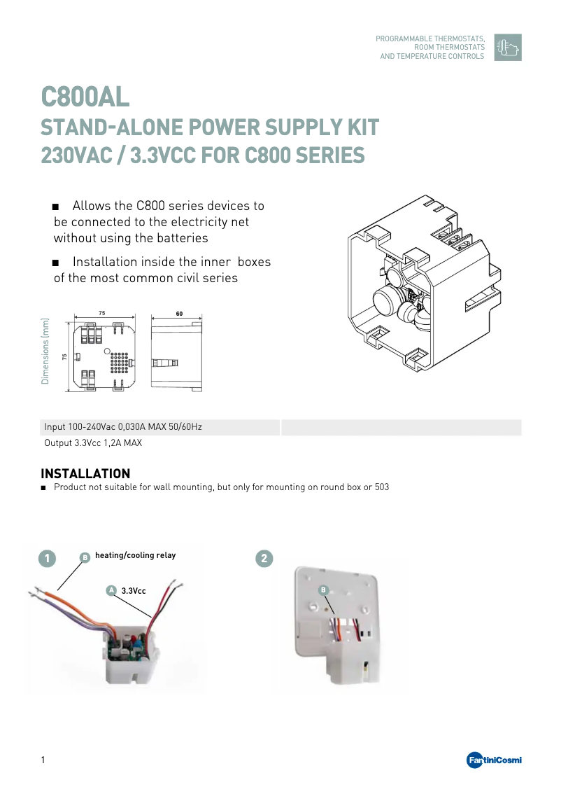 Imagen de la primera página del manual del dispositivo C800AL