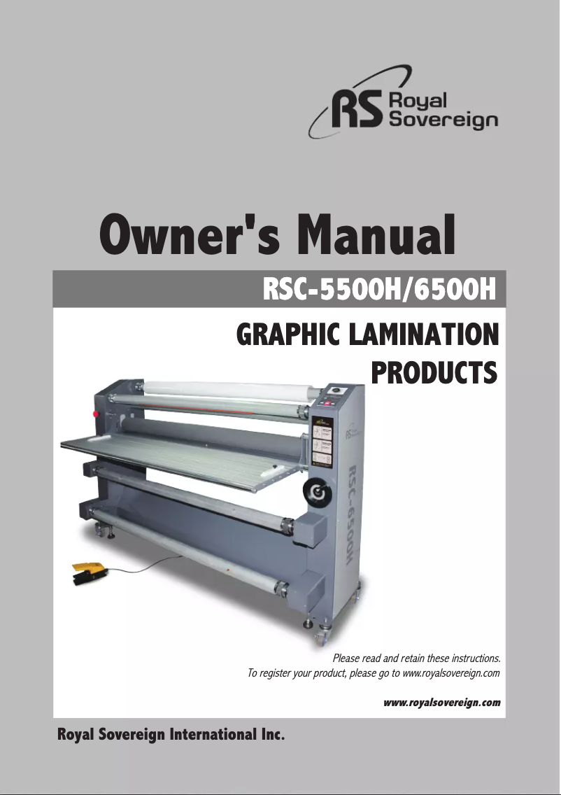 Página 1 del manual Manual de usuario Royal Sovereign RSC-5500H