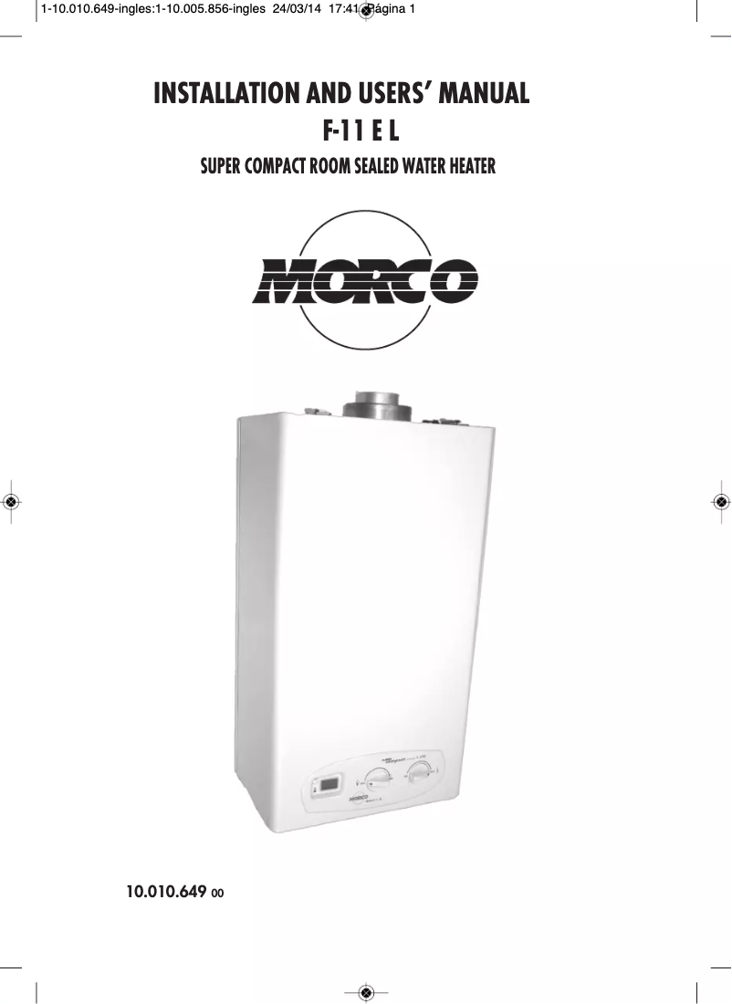 Imagen de la primera página del manual del dispositivo F11E