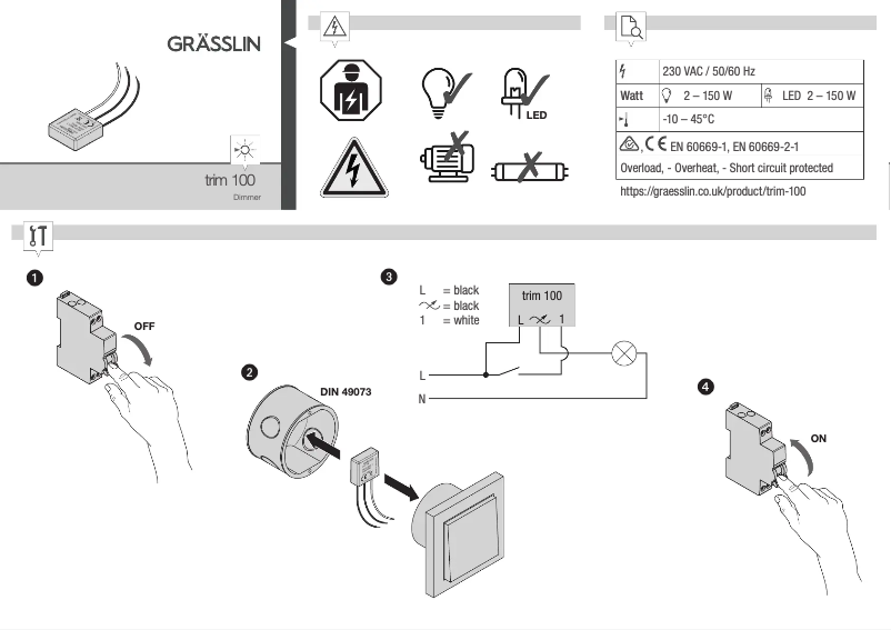 Página 1 del manual Manual de usuario Grässlin trim 300