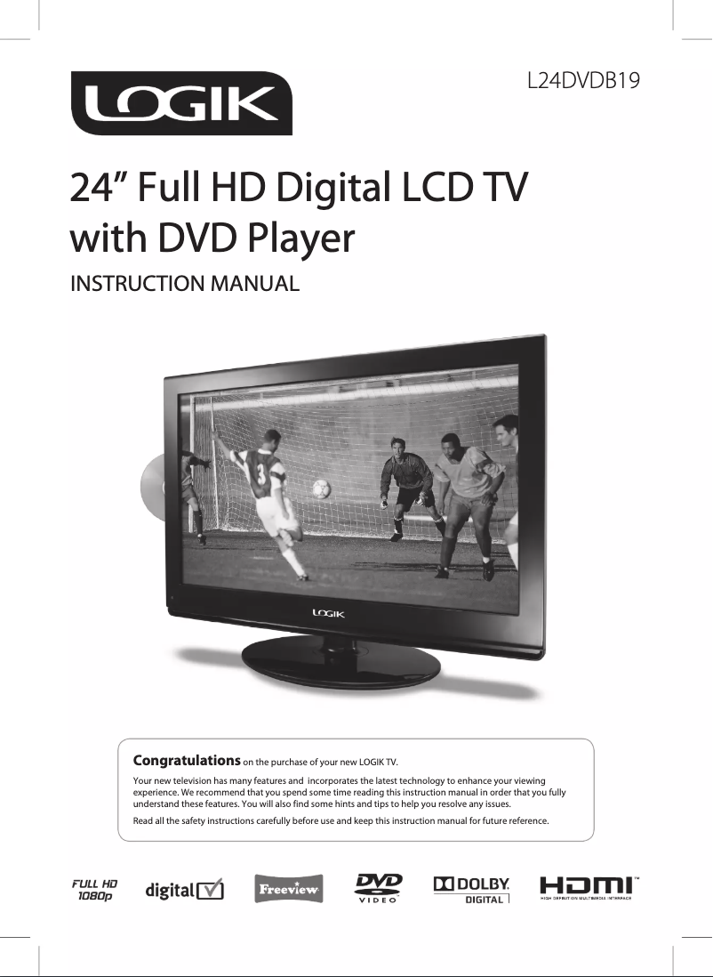 Imagen de la primera página del manual del dispositivo L24DVDB19