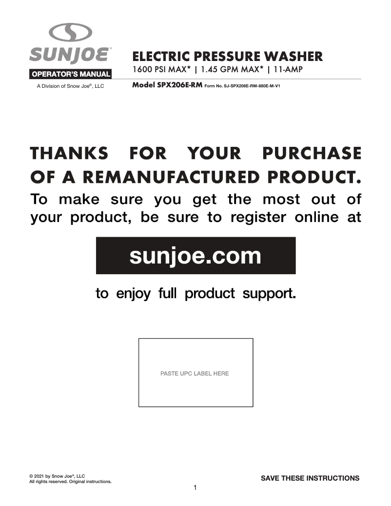 Imagen de la primera página del manual del dispositivo SPX206E-RM