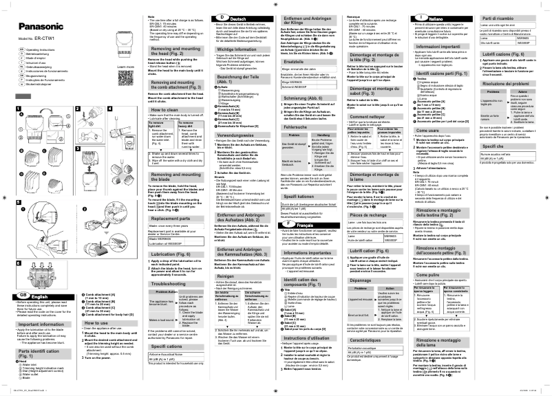 Página 1 del manual Manual de usuario Panasonic ER-CKL2