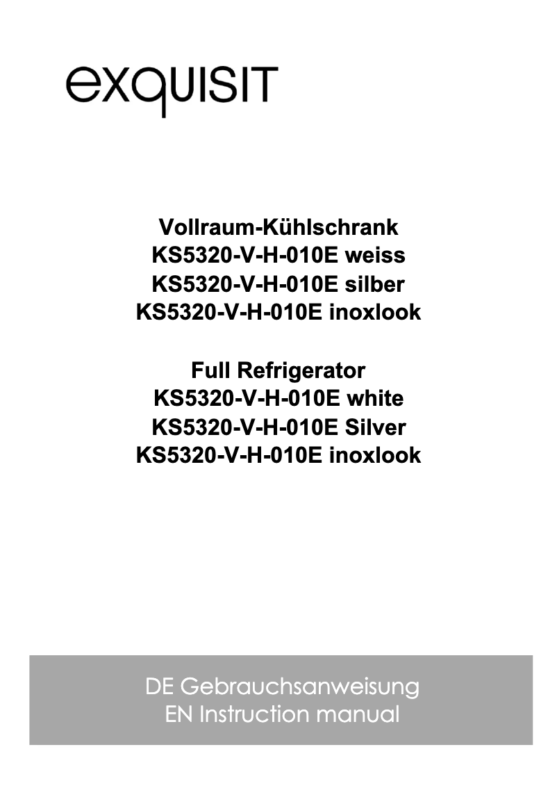 Página 1 del manual Manual de usuario Exquisit KS5320-V-H-010E