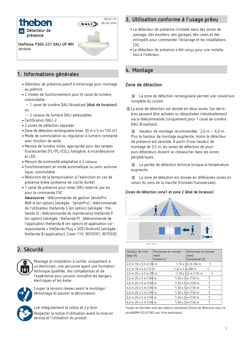 Página 1 del manual Manual de usuario Theben thePassa P360-221 DALI UP
