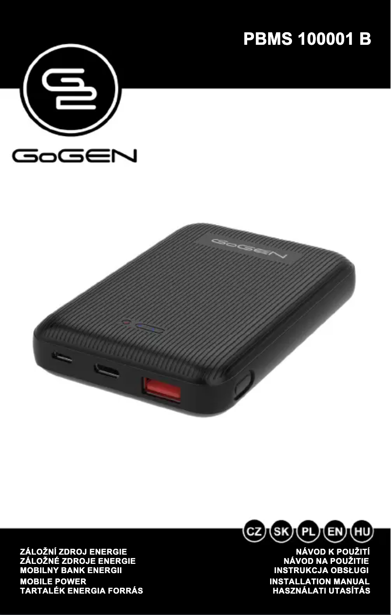 Imagen de la primera página del manual del dispositivo PBMS100001B