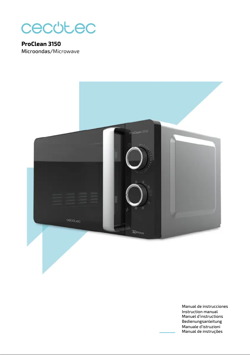 Página 1 del manual Manual de usuario Cecotec ProClean 3150