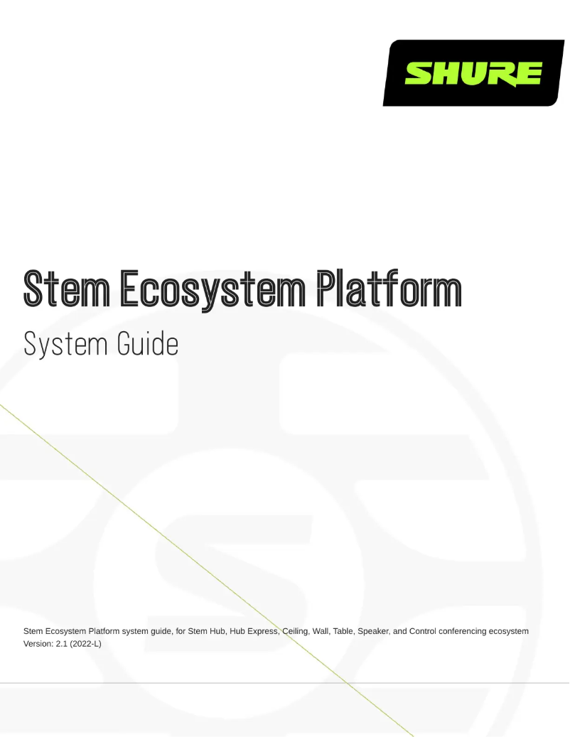 Imagen de la primera página del manual del dispositivo Stem Ceiling