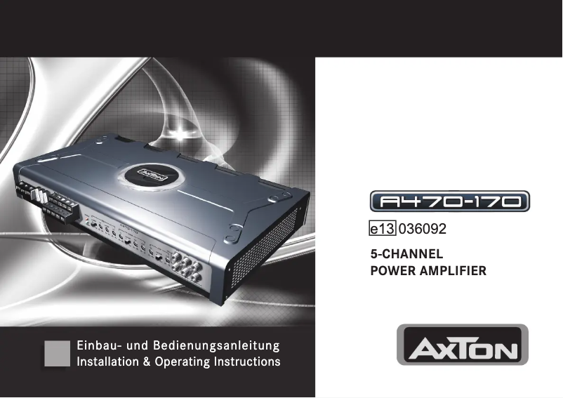 Página 1 del manual Manual de usuario Axton A470