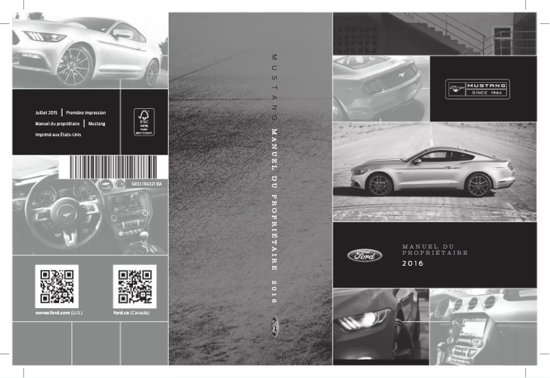 Página 1 del manual Manual de usuario Ford Mustang (2016)