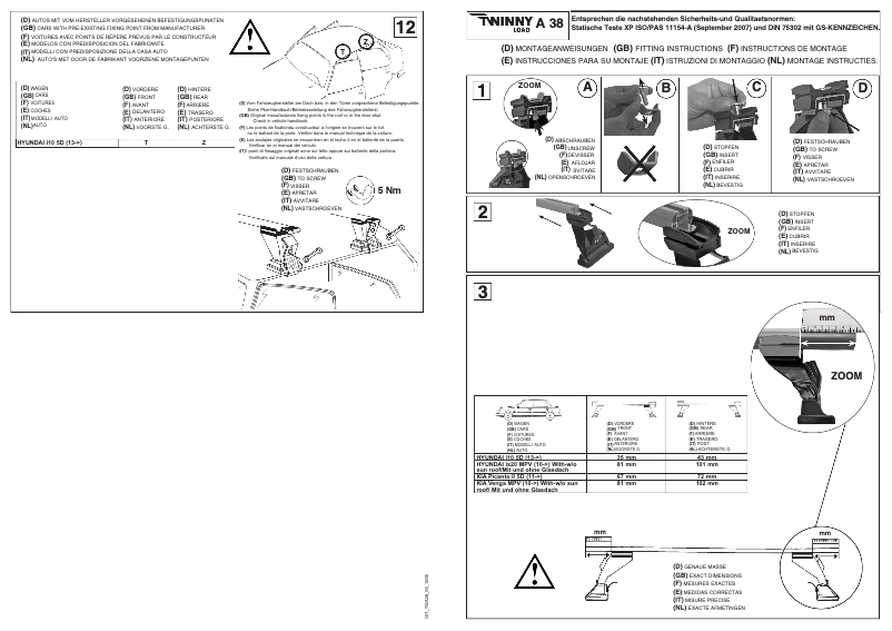 Página 1 del manual Manual de usuario Twinny Load A 38