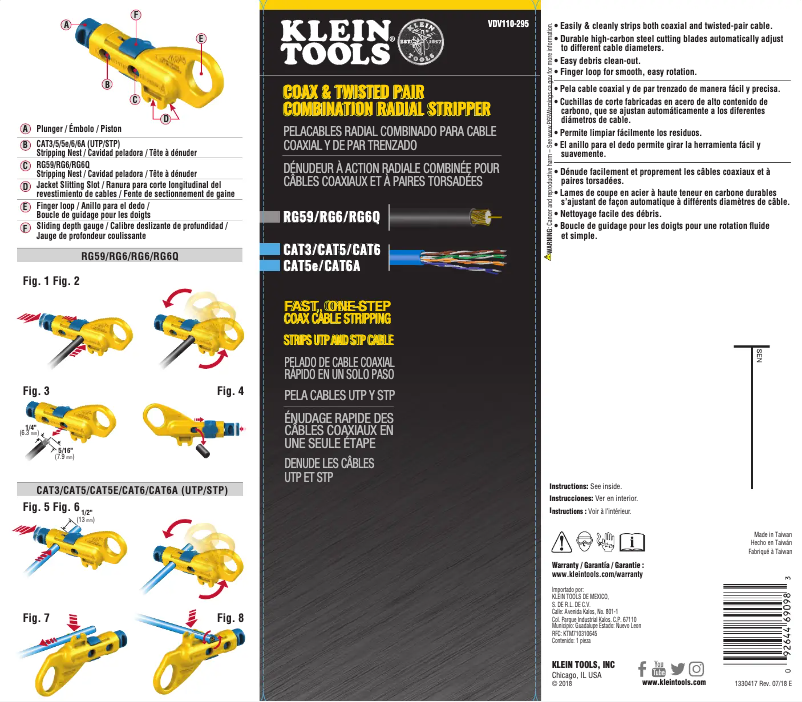 Página 1 del manual Manual de usuario Klein Tools VDV110-295