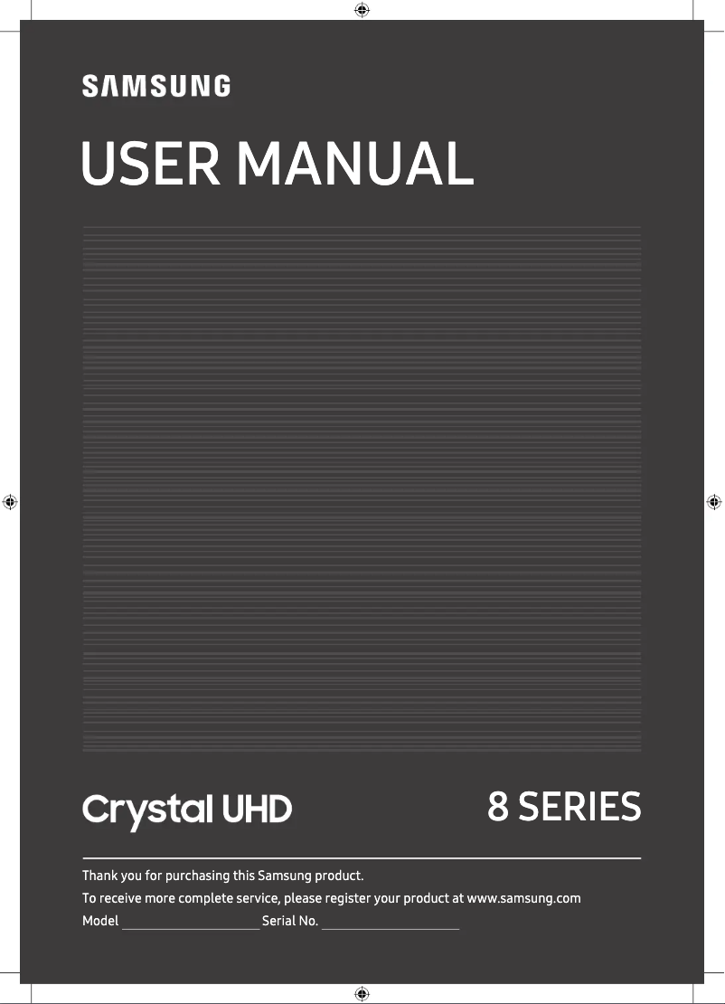 Página 1 del manual Manual de usuario Samsung UE55TU8000KXXU