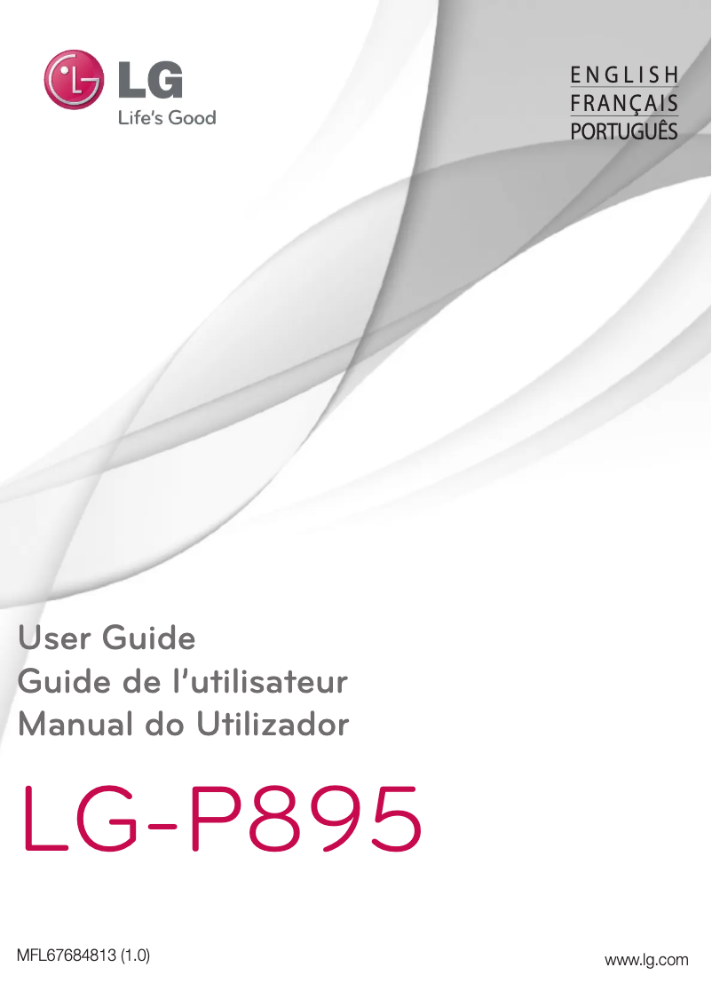 Imagen de la primera página del manual del dispositivo LG-P895