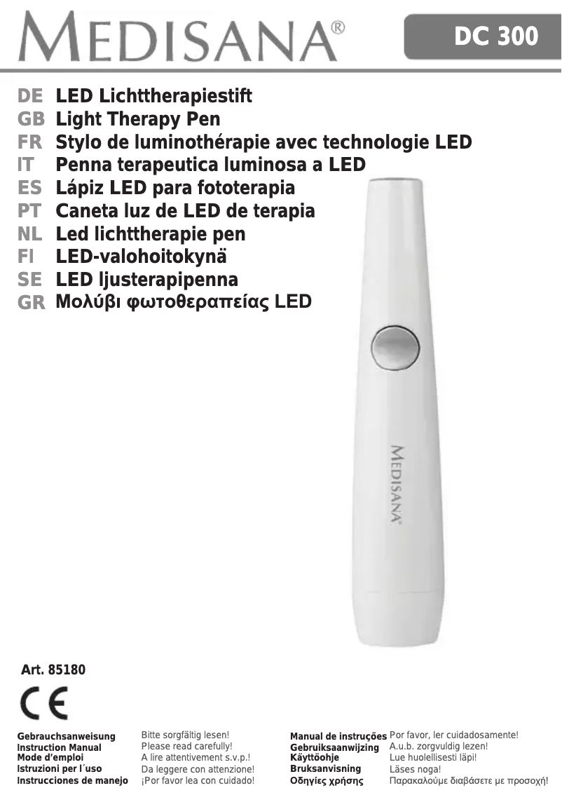 Imagen de la primera página del manual del dispositivo DC 300