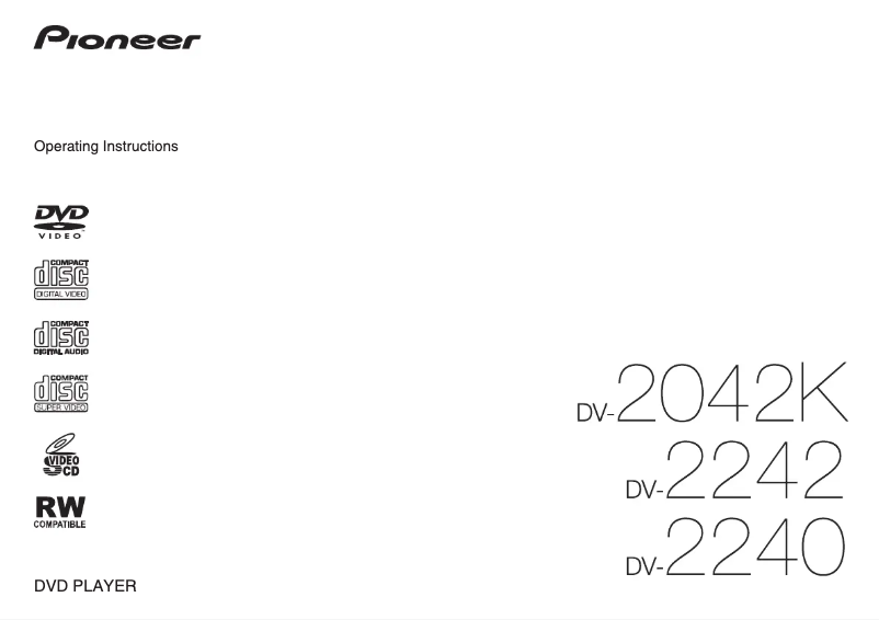 Imagen de la primera página del manual del dispositivo DV-2042KE