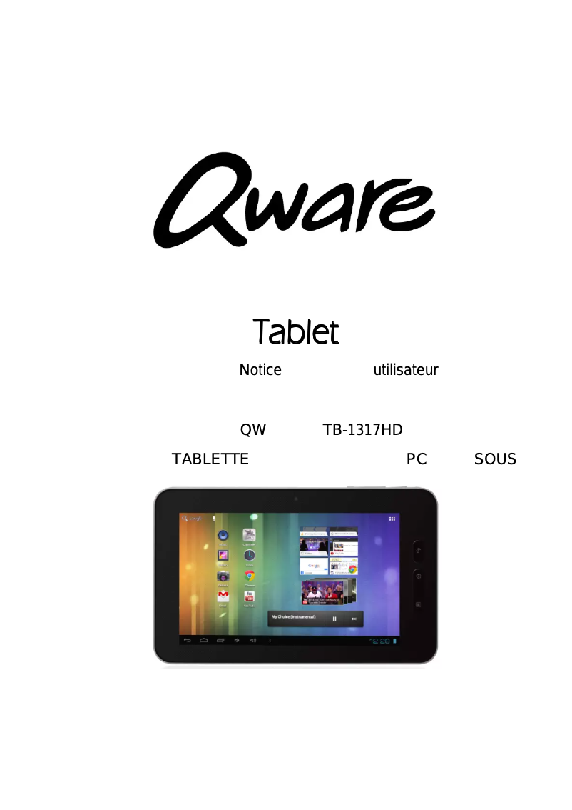 Página 1 del manual Manual de usuario Qware TB-1317HD