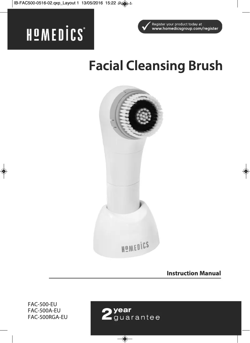 Página 1 del manual Manual de usuario Homedics FAC-500RGA-EU
