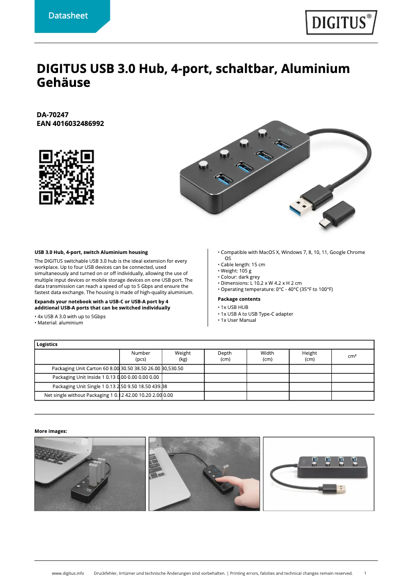Imagen de la primera página del manual del dispositivo DA-70247