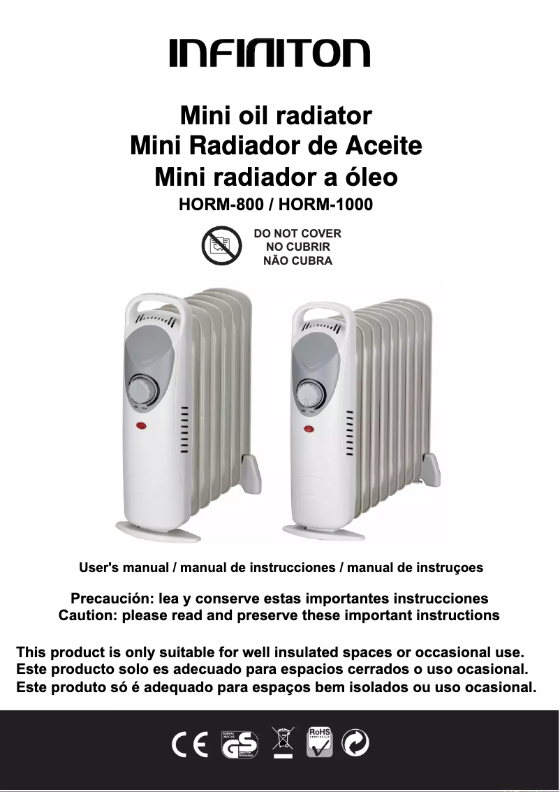 Imagen de la primera página del manual del dispositivo HORM-1000