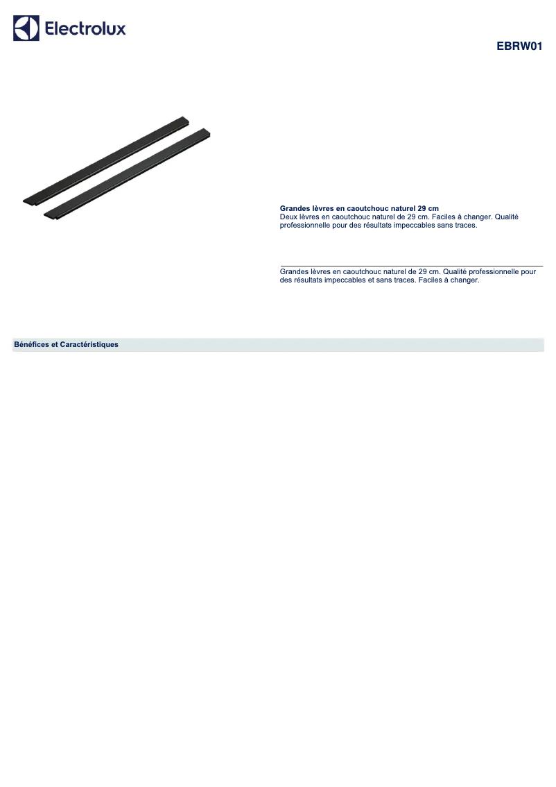 Imagen de la primera página del manual del dispositivo Tarvike EBRW01