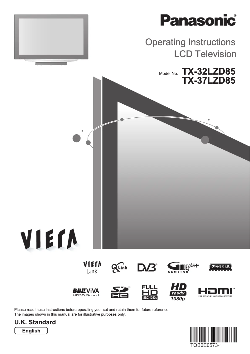 Imagen de la primera página del manual del dispositivo Viera TX-32LZD85