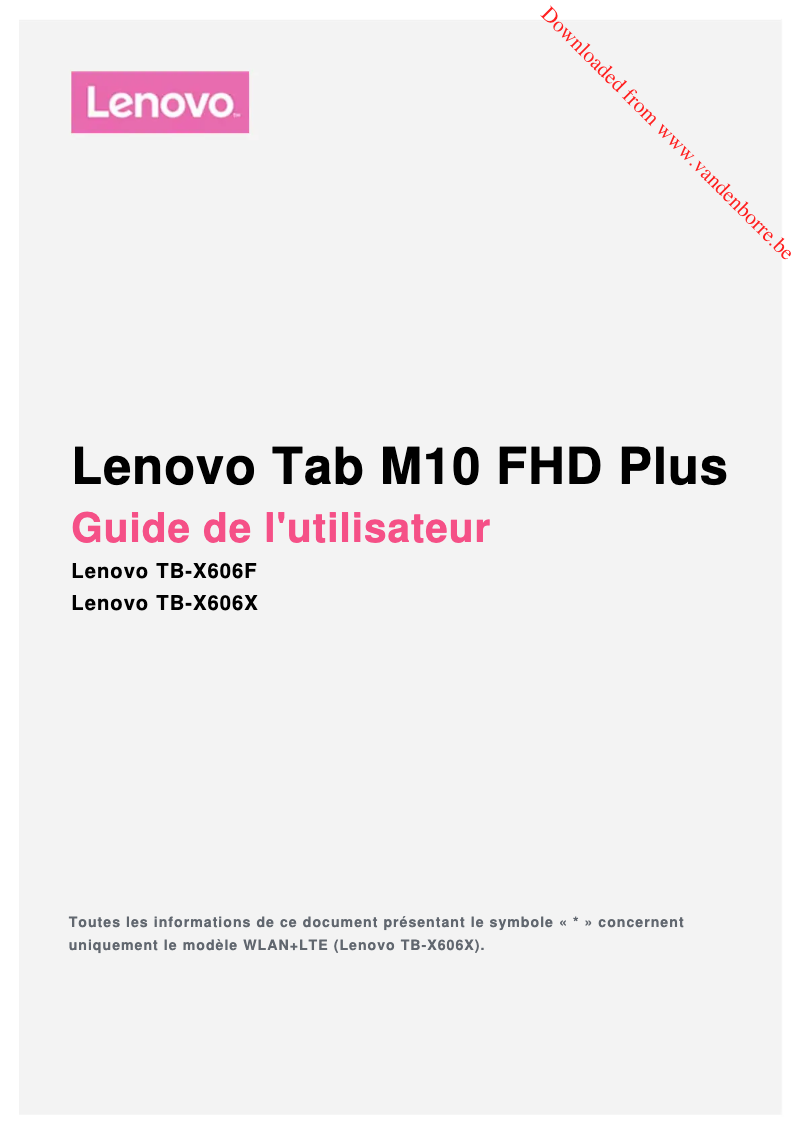 Imagen de la primera página del manual del dispositivo Tab M10 Plus