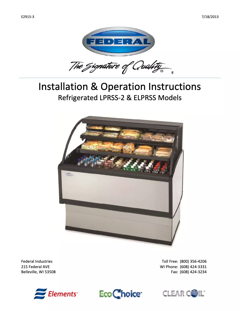 Imagen de la primera página del manual del dispositivo ELPRSS-6