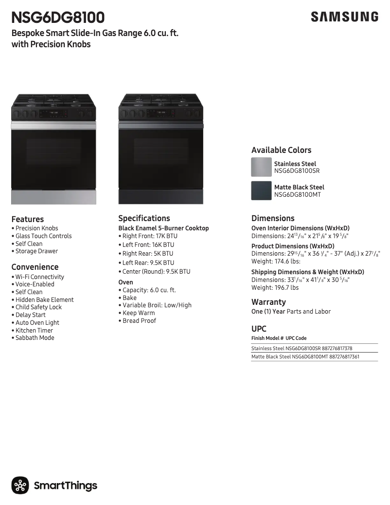 Imagen de la primera página del manual del dispositivo NSG6DG8100MT