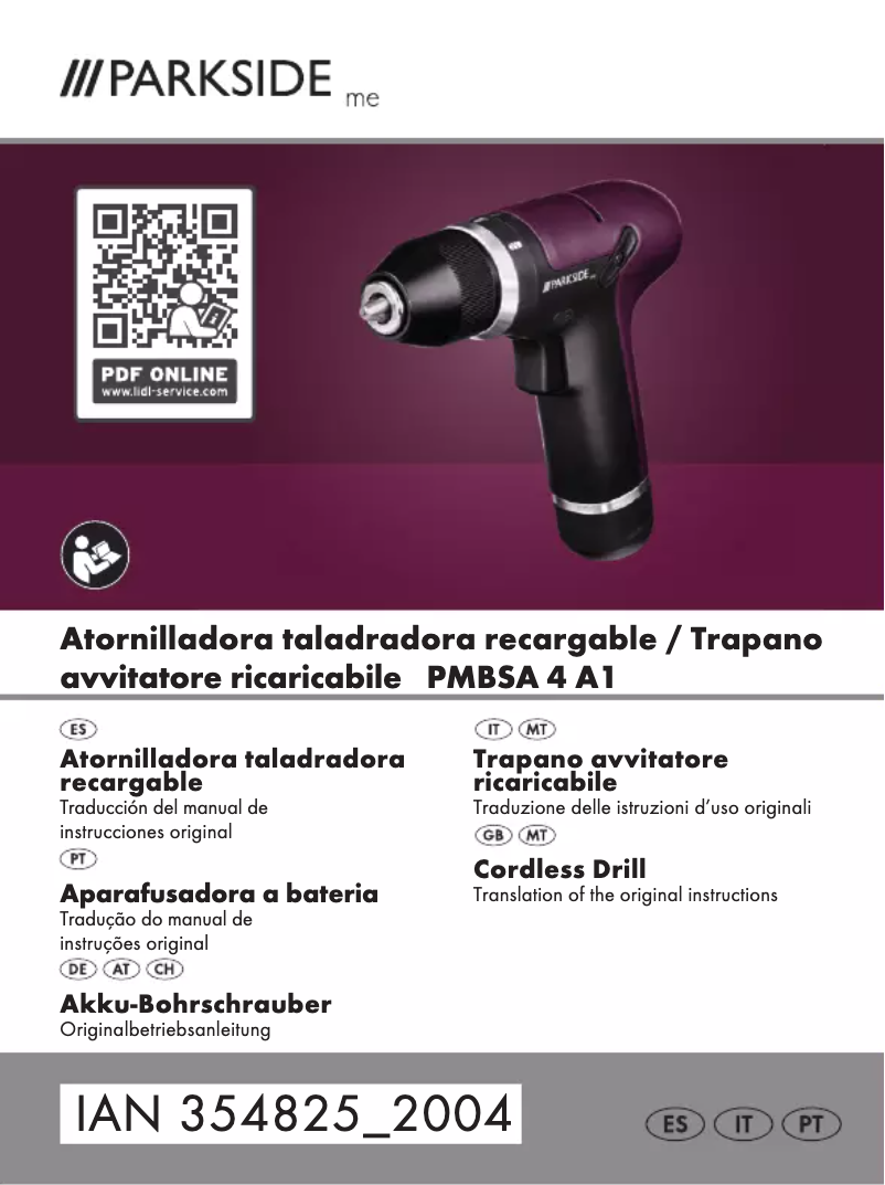 Imagen de la primera página del manual del dispositivo PMBSA 4 A1