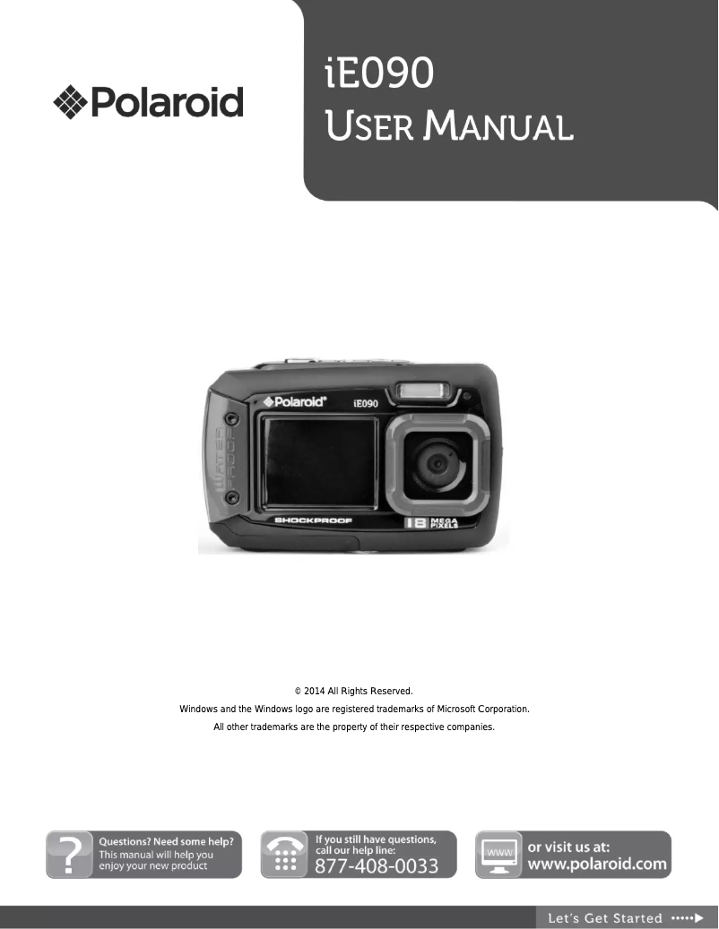 Página nº 1 - Manual de usuario Polaroid iE090