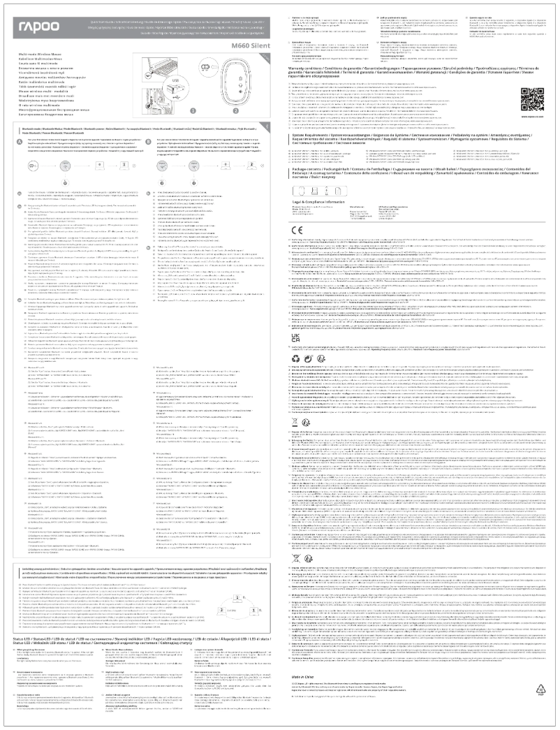 Página 1 del manual Manual de usuario Rapoo M660 Silent