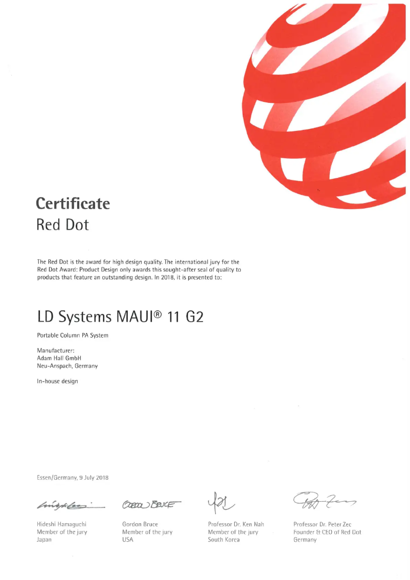 Página nº 1 - Ficha técnica LD Systems Maui 11 G2