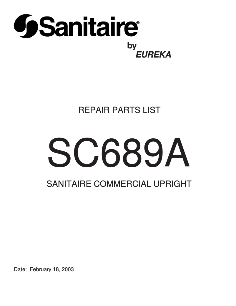 Página 1 del manual Manual de usuario Electrolux Sanitaire SC689