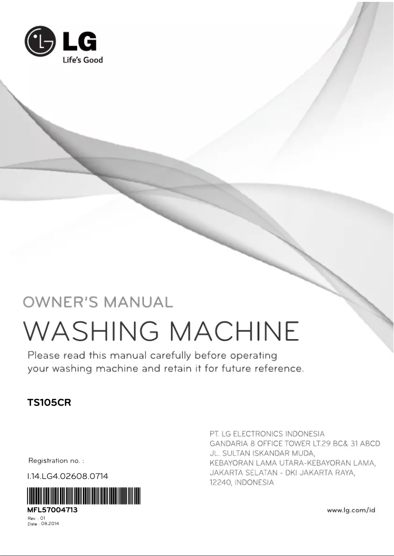 Página 1 del manual Manual de usuario LG TS105CR