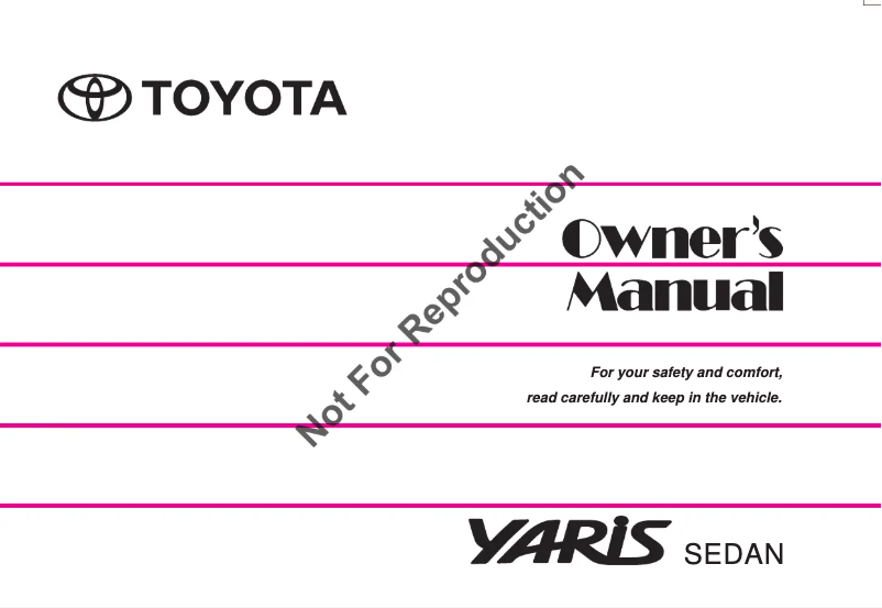 Página 1 del manual Manual de usuario Toyota Yaris Sedan (2012)