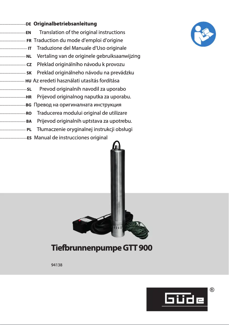Página 1 del manual Manual de usuario Güde GTT 900