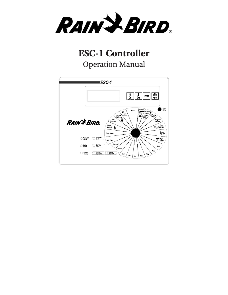 Página nº 1 - Manual de usuario Rain Bird ESC-1