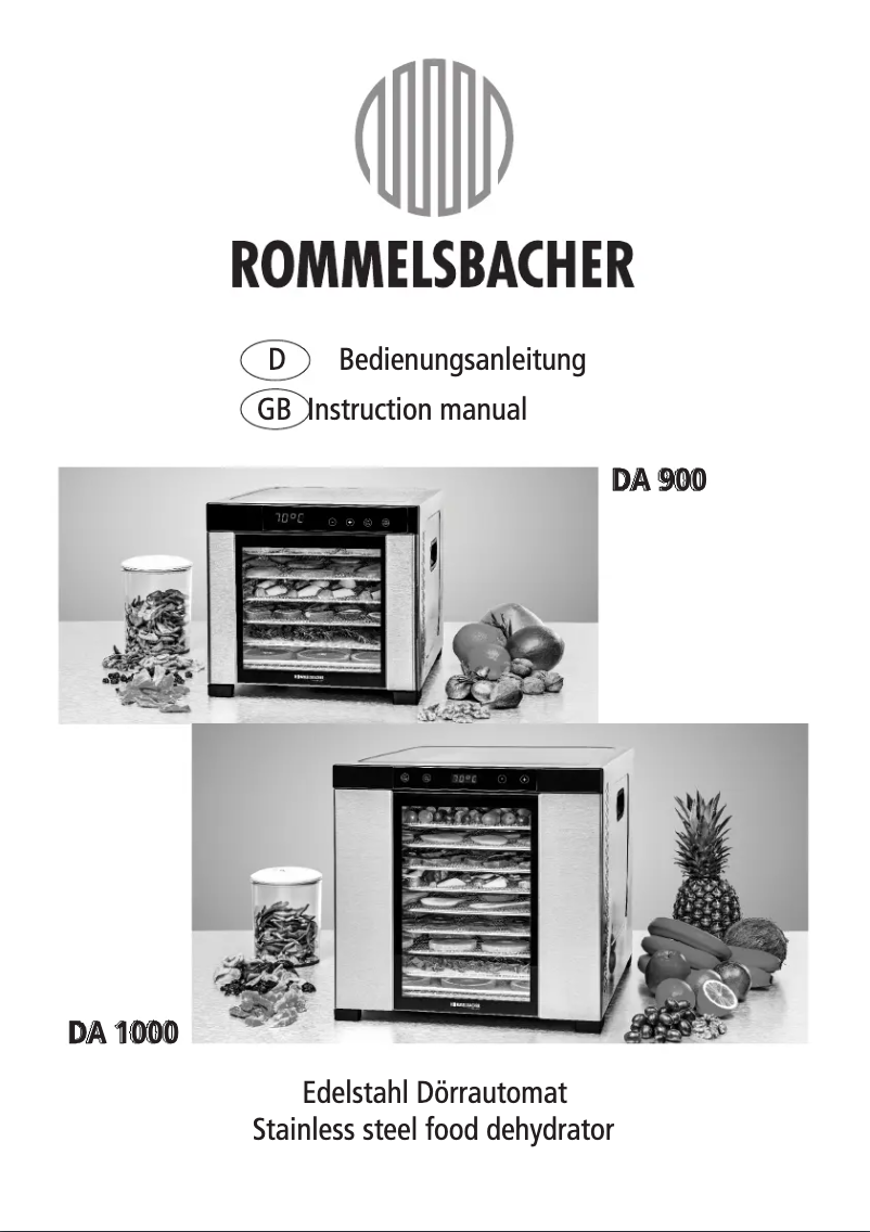 Página 1 del manual Manual de usuario Rommelsbacher DA 900