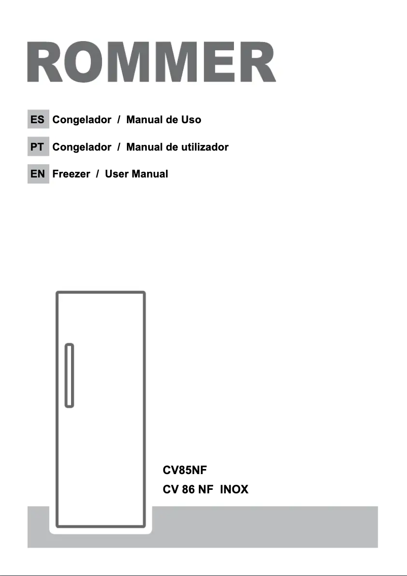 Imagen de la primera página del manual del dispositivo CV 86 NF INOX
