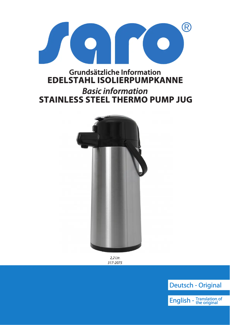 Imagen de la primera página del manual del dispositivo 317-2076