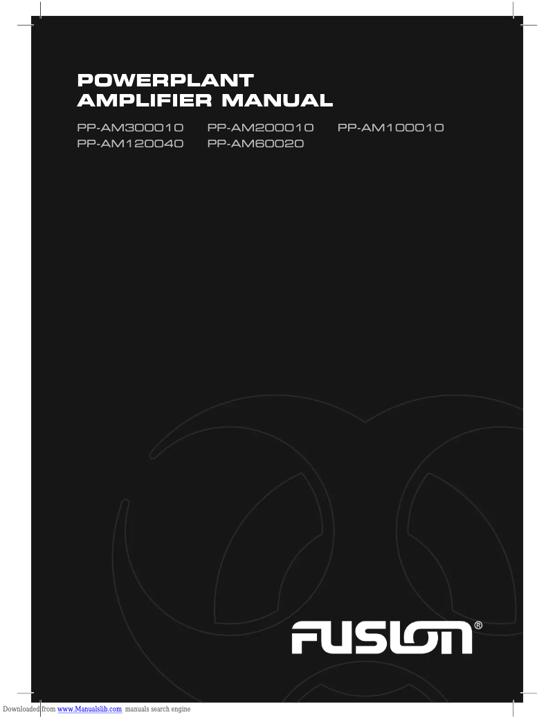 Página 1 del manual Manual de usuario Fusion PP-AM300010