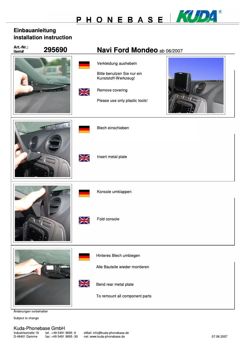 Imagen de la primera página del manual del dispositivo 295695