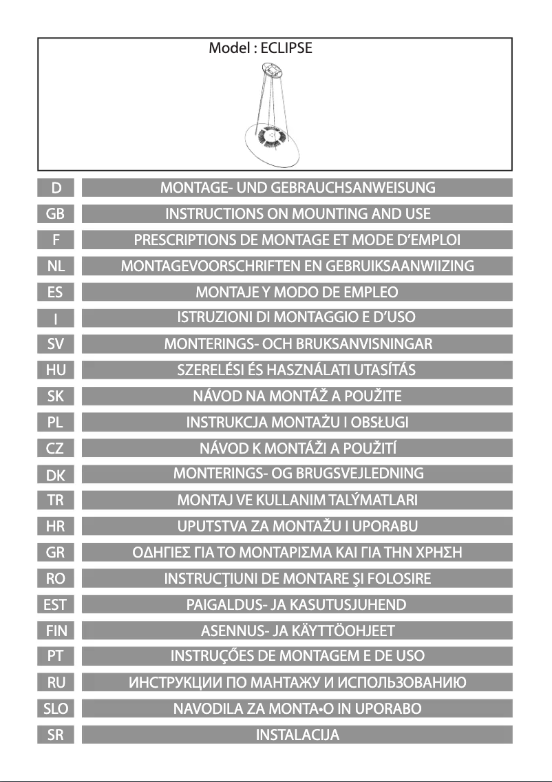 Página 1 del manual Manual de usuario Eico Eclipse W